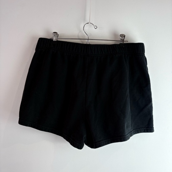 The North Face Half Dome Logo Black Fleece Shorts Loungewear Cozy Athleisure XL - Picture 7 of 8